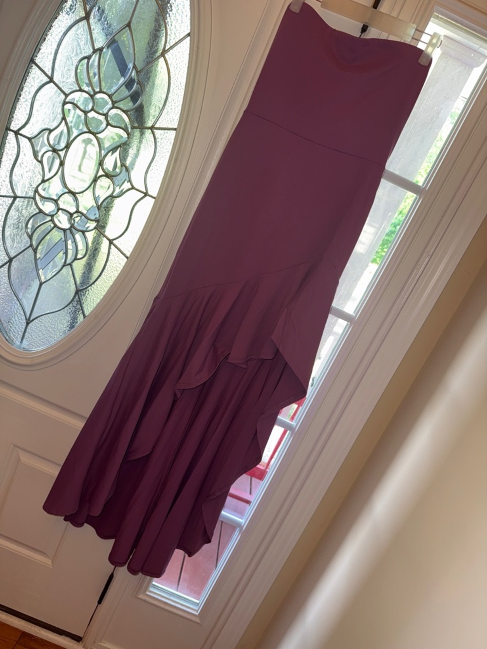 Susana Monaco Strapless Ruffle Gown - Plum